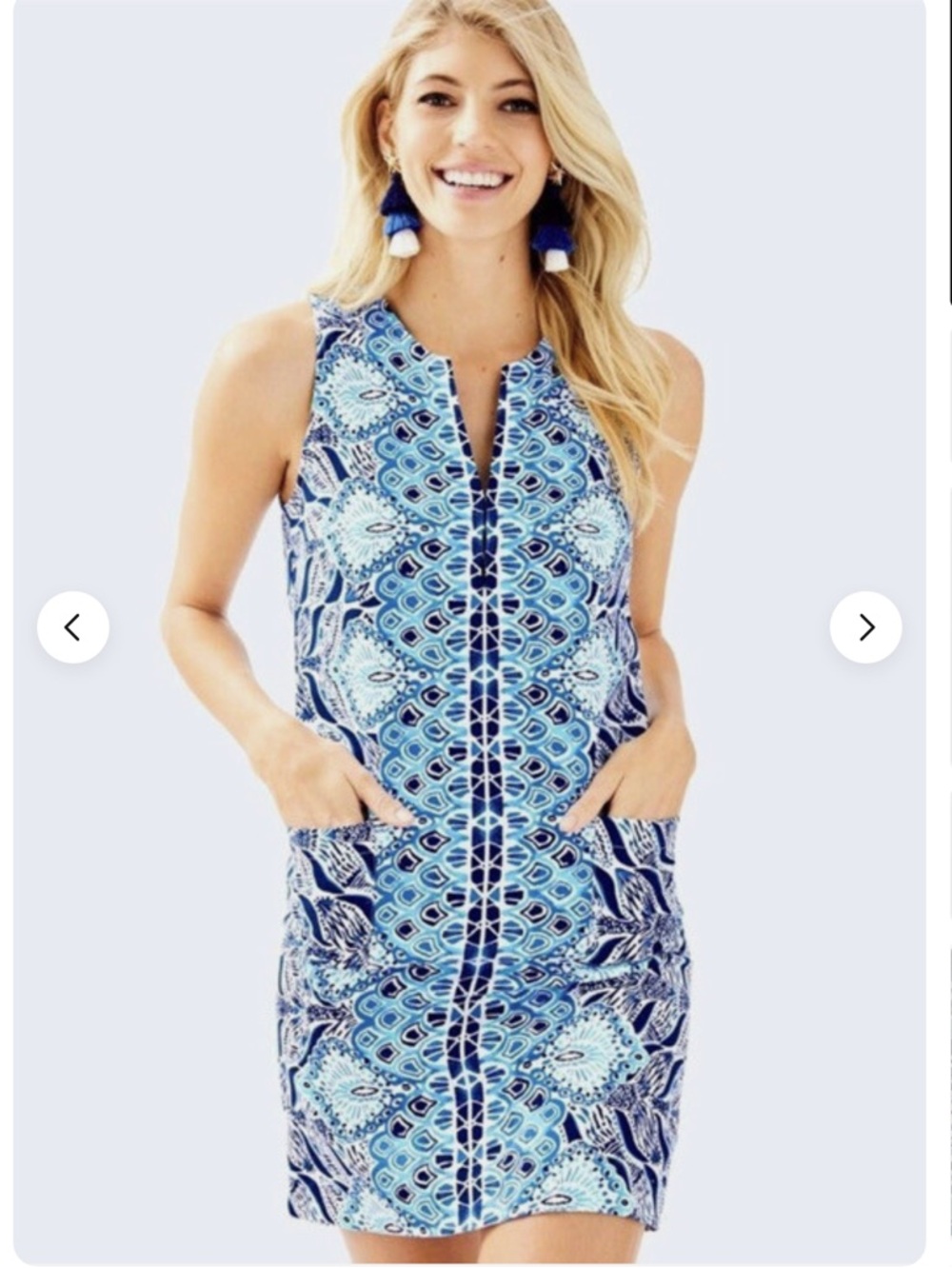 Lilly Pulitzer Kelby Blue Print Pocket Front Dress ❤️❤️